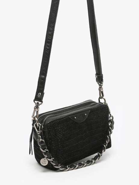 Sac Bandoulière Vintage Cuir Mila louise Noir vintage 23673KRC vue secondaire 1