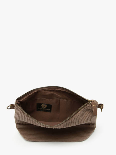 Shoulder Bag Velours Le voyage en panier Brown velours AHP239 other view 3