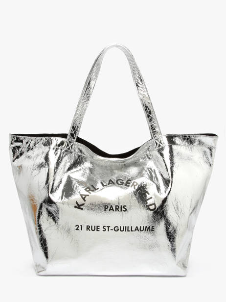 Metallic Rsg Tote Bag Karl lagerfeld Silver rsg A4W50054