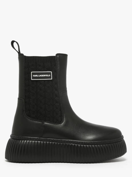 Bottines Kreeper En Cuir Karl lagerfeld Noir women KL42365