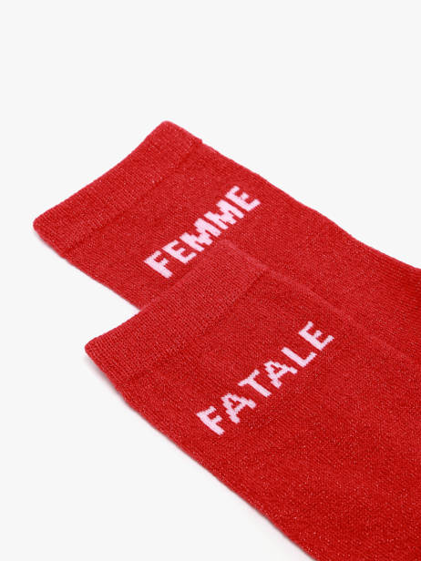 Socks Pieces Red socks women 17163724 other view 1