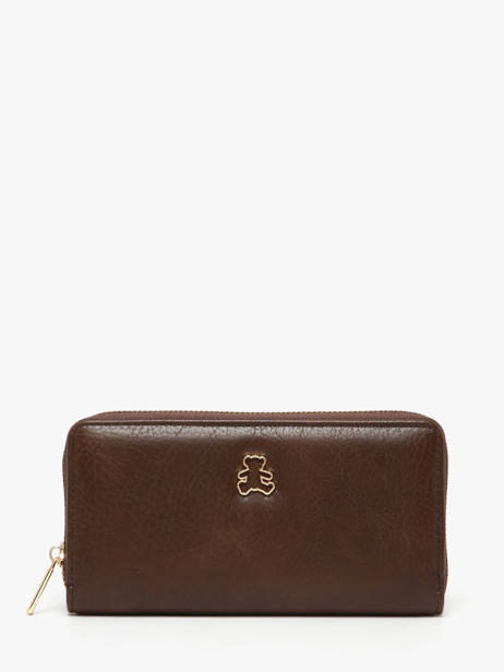 Wallet Lulu castagnette Brown zip CHRYS033
