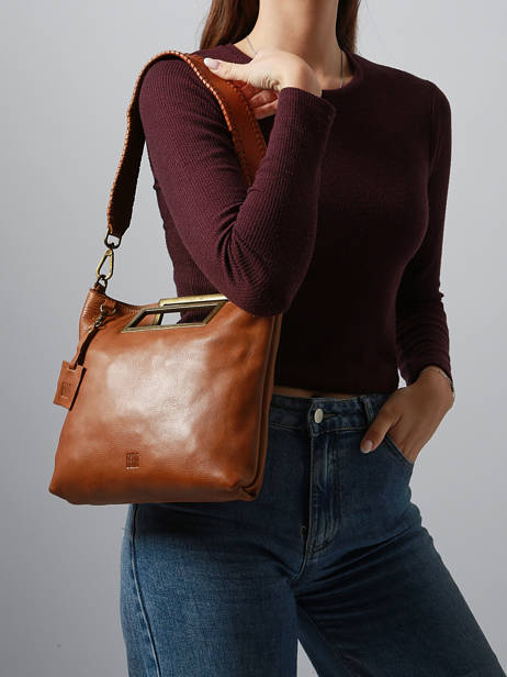 Sac Bandoulière Heritage Cuir Biba Marron heritage CAP3L vue secondaire 1