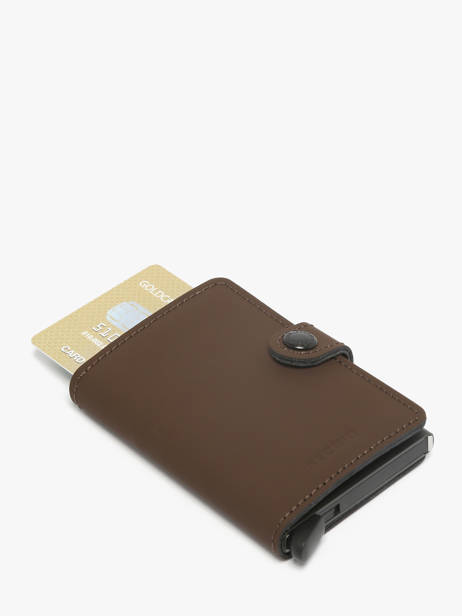 Card Holder Leather Secrid Brown matte MM other view 2