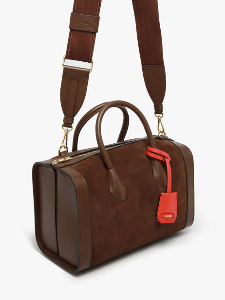 Medium Suede Leather Bcbg Bowling Bag Lancel Brown bcbg A13693 other view 2