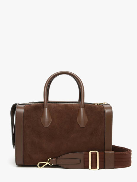 Medium Suede Leather Bcbg Bowling Bag Lancel Brown bcbg A13693 other view 4