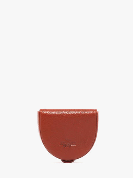 Coin Purse Foulonne Leather Yves renard Orange foulonne 23816
