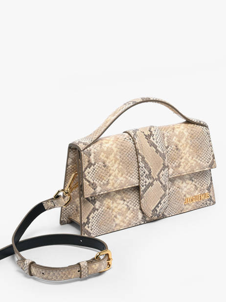 Preloved Leather Grand Bambino Crossbody Bag Jacquemus Beige second life 1565128 other view 4