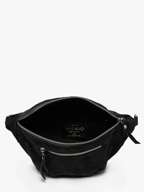 Sac Banane Cuir Milano Noir velvet VE24119O vue secondaire 3