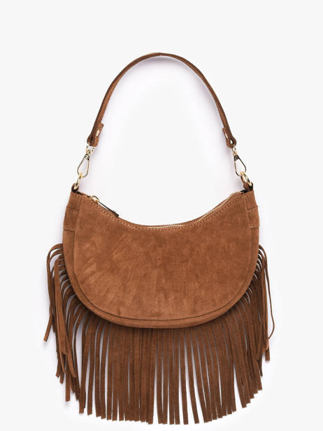 Shoulder Bag Velvet Leather Milano Brown velvet VE25064O other view 2