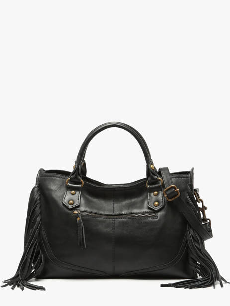 Satchel Dakota Leather Basilic pepper Black dakota BDAK22 other view 4