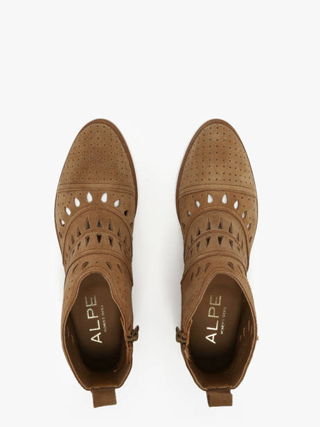 Bottines à Talon En Cuir Alpe Marron women 54331101 vue secondaire 3