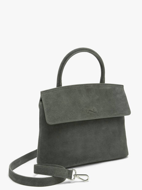 Sac Bandoulière Clarita Cuir Daim Nathan baume Vert nathan 18S vue secondaire 2