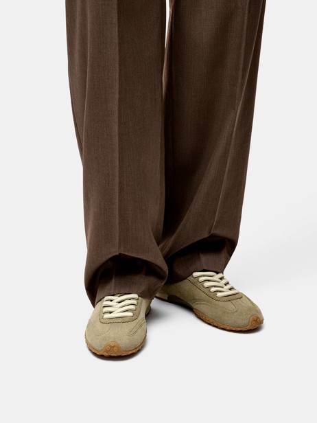 Sneakers In Leather Hoff Green women 22561025 other view 1