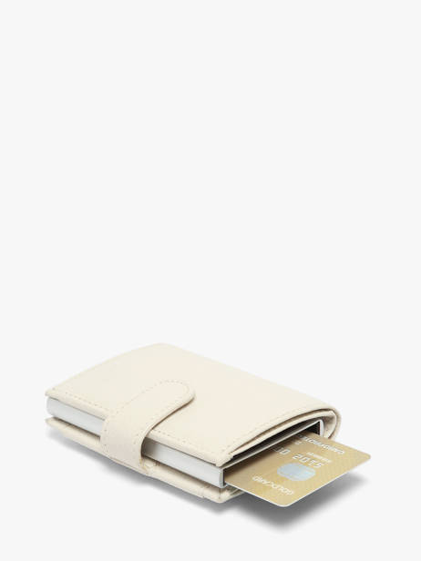 Wallet Caviar Leather Crinkles Beige caviar 14600 other view 2