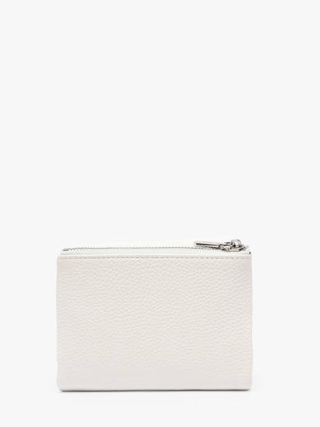 Coin Purse With Card Holder Grained Miniprix White grained F5019 other view 2