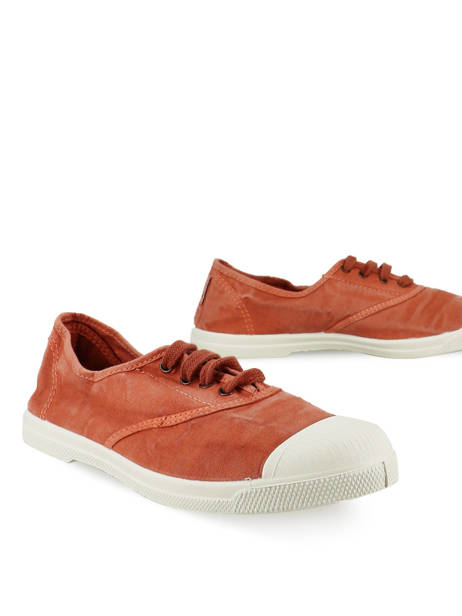 Low-top Sneakers Natural world Red women 102E other view 3