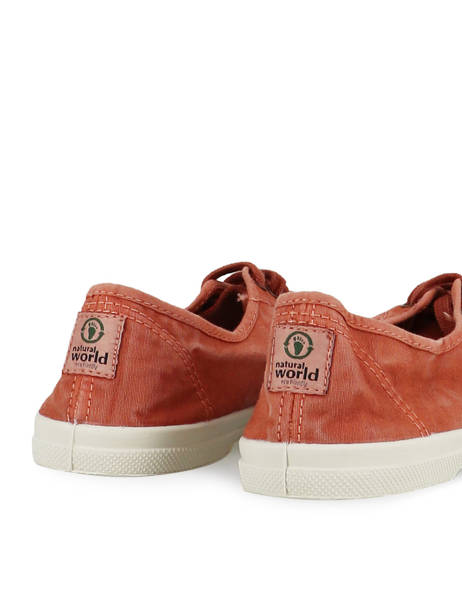 Low-top Sneakers Natural world Red women 102E other view 4