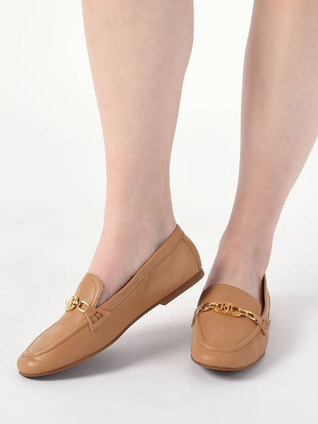 Moccasins Averi In Leather Lauren ralph lauren Beige women 83498310 other view 4