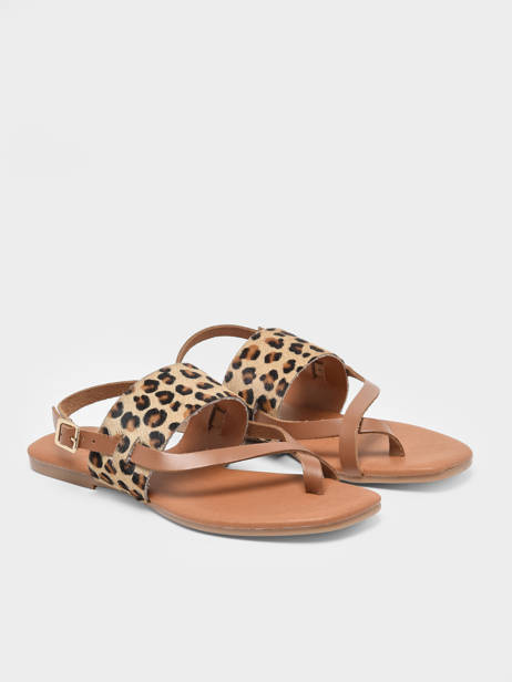 Sandals Lala In Leather Pieces Brown women 17136423 other view 2